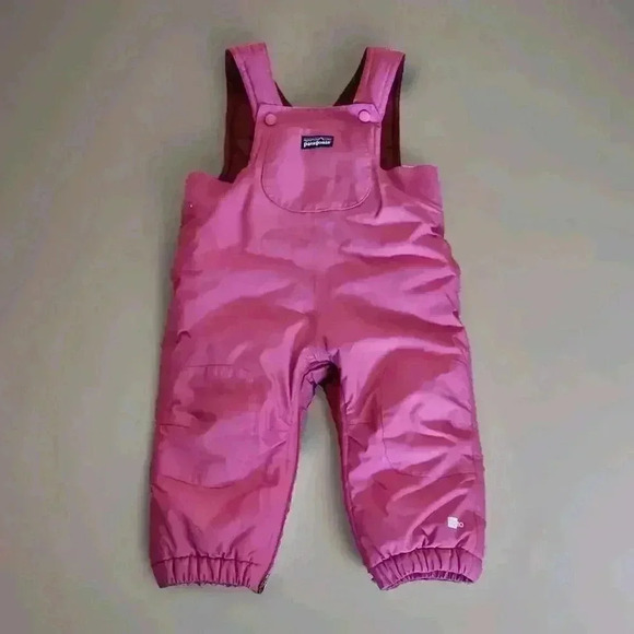 Patagonia H20 Snow Bib Baby‎ Unisex Snowsuit Size 3months Pink Skiing - Picture 1 of 9